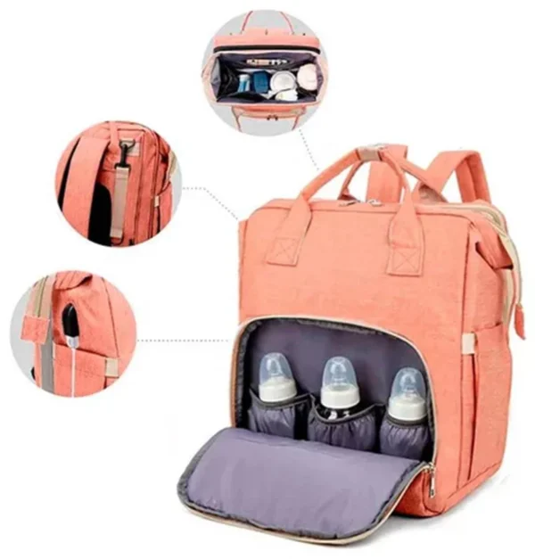Mochila Maternal Con Cuna Cambiador
